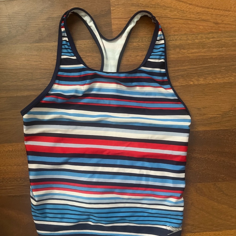 Speedo striped swim top (tankini)